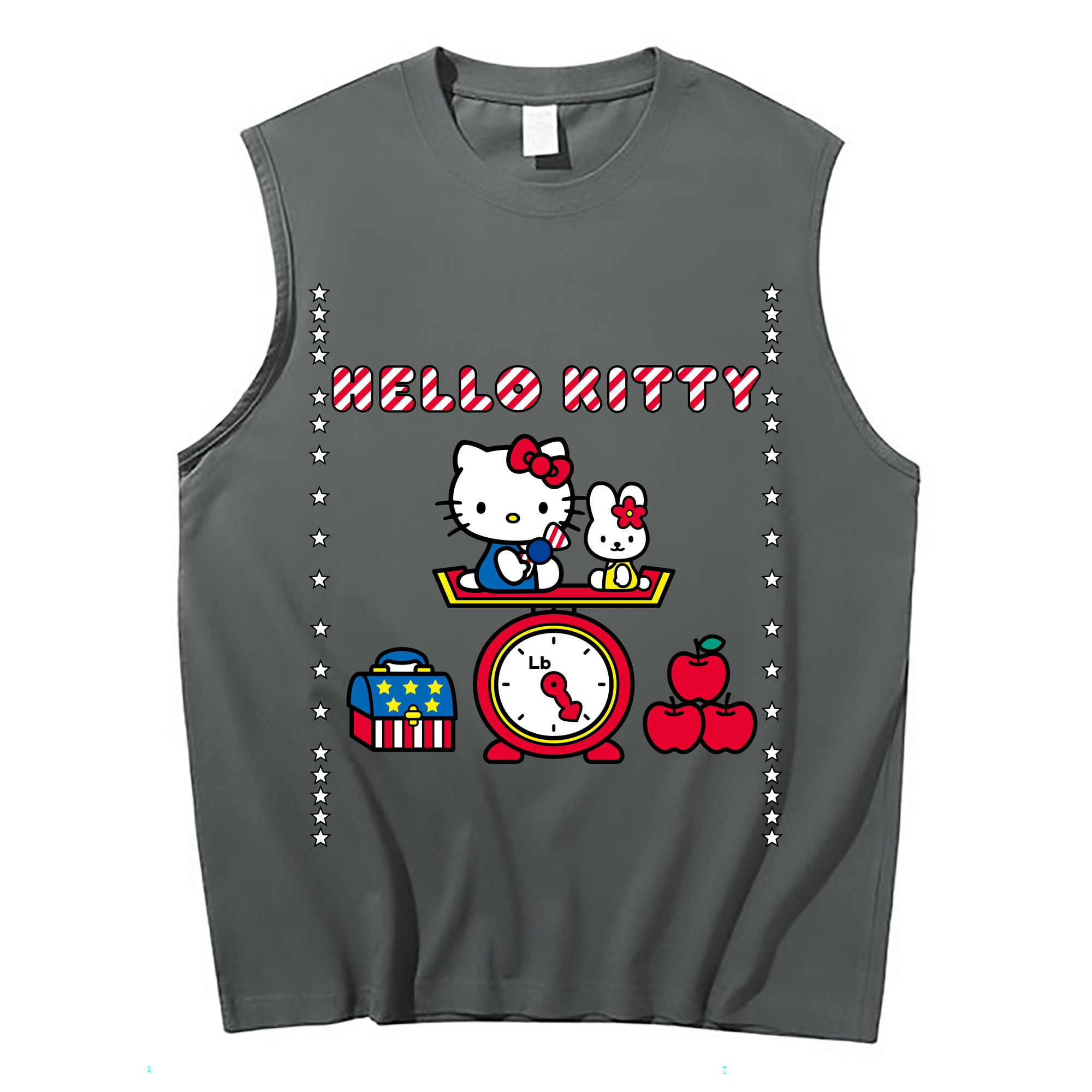 （画像用） Hello Kitty ハローキティ コットン100％タンクトップ（フロントプリント）